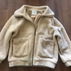 Cream Furry Jacket